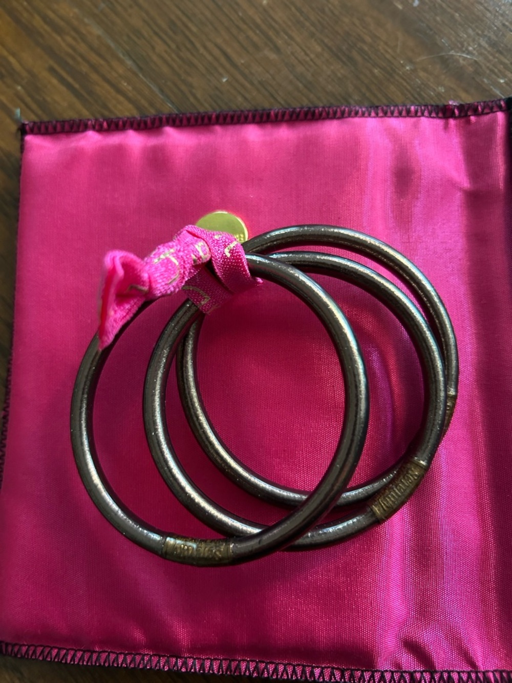 2 Sets of three Meteorite BuDhaGirl All Weather Bracelets. Size Medium